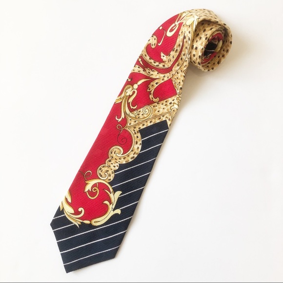 Versace Other - Gianni Versace Vintage Baroque print silk tie